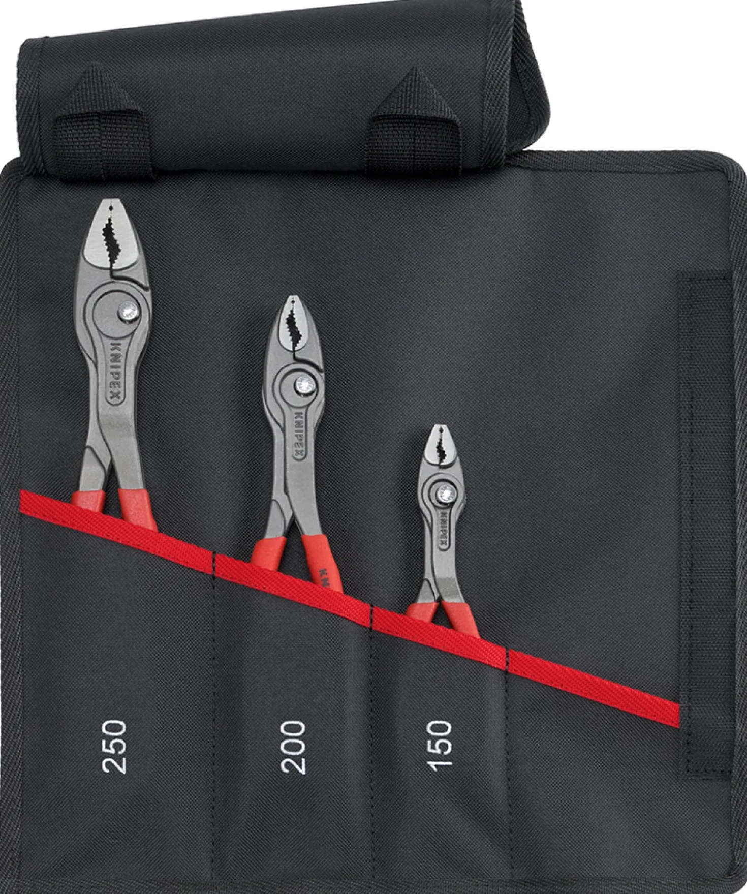 Knipex 00 19 61 V01 3-delige TwinGrip voorgrijp tangenset in etui - 150/200/250mm