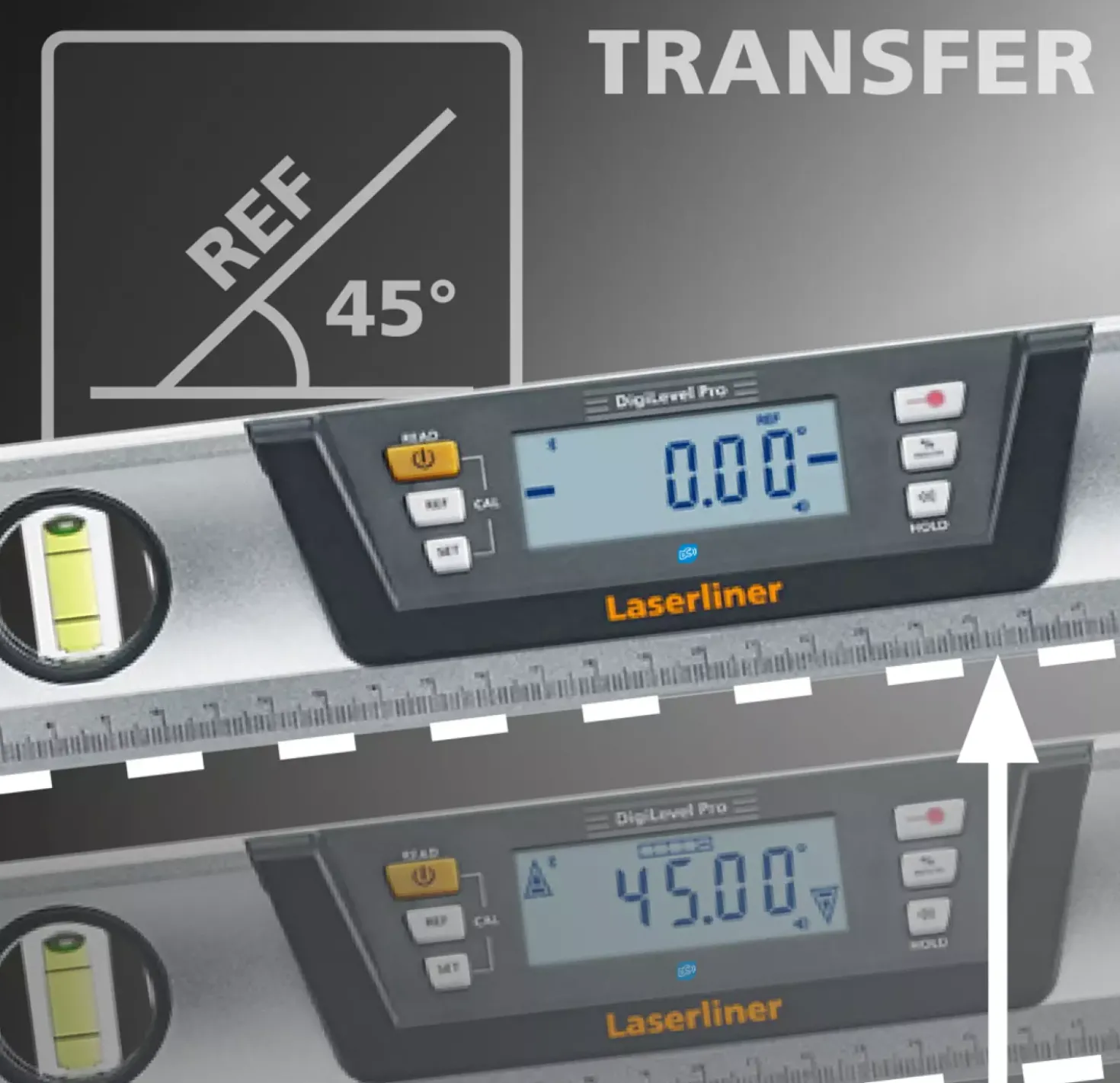 Laserliner DigiLevel Pro 100 Digitale waterpas in tas - magnetisch - Bluetooth - 1000mm