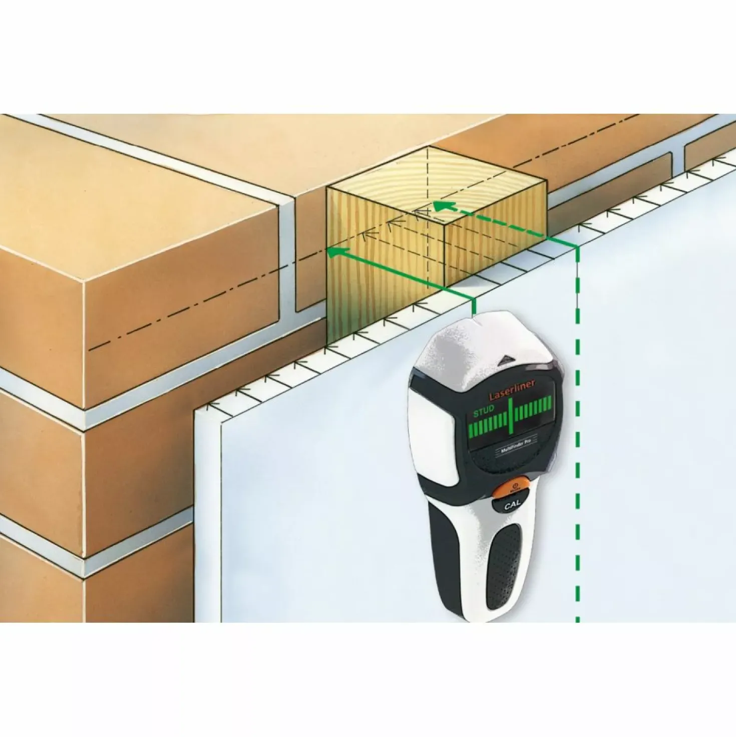 Laserliner MultiFinder Pro Universele Detector - Hout/Metaal/Koper/IJzer