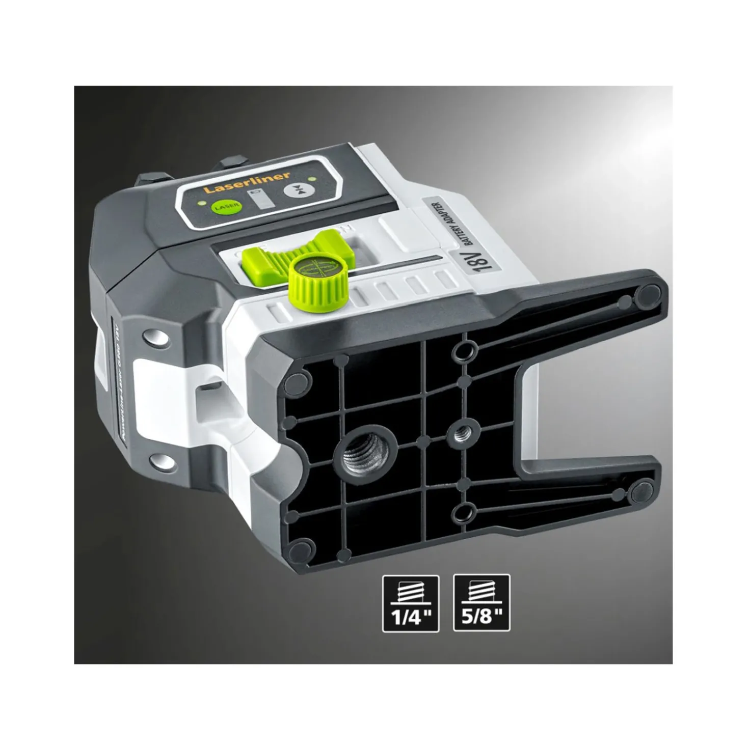 Laserliner PowerLine-Laser G360P Multi-18V Kruislijnlaser in L-Boxx - 2 lijnen - groen - 60m