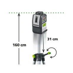 Laserliner SuperLine-Laser G360 Multi-18V Kruislijnlaser incl. statief in tas - 2 lijnen - groen - 30m