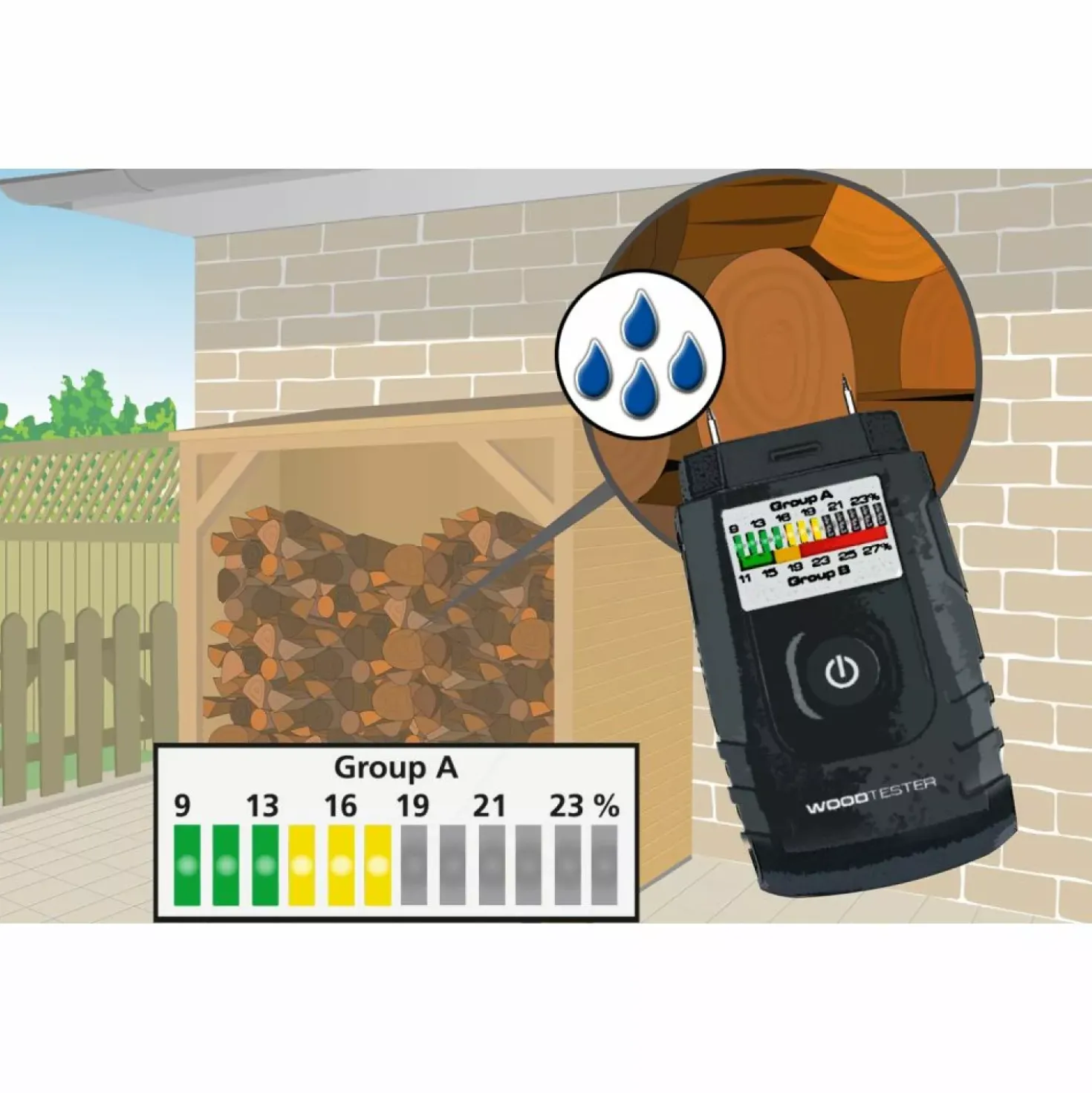 Laserliner WoodTester Houtvocht-meettoestel