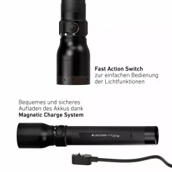 Ledlenser P17R Core 6,4V accu LED zaklamp - oplaadbaar - IP54 - 1200Lm