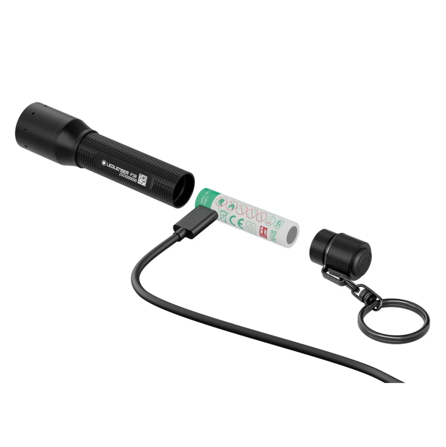 Ledlenser P3R LED zaklamp - IP54 - 200Lm - Oplaadbaar