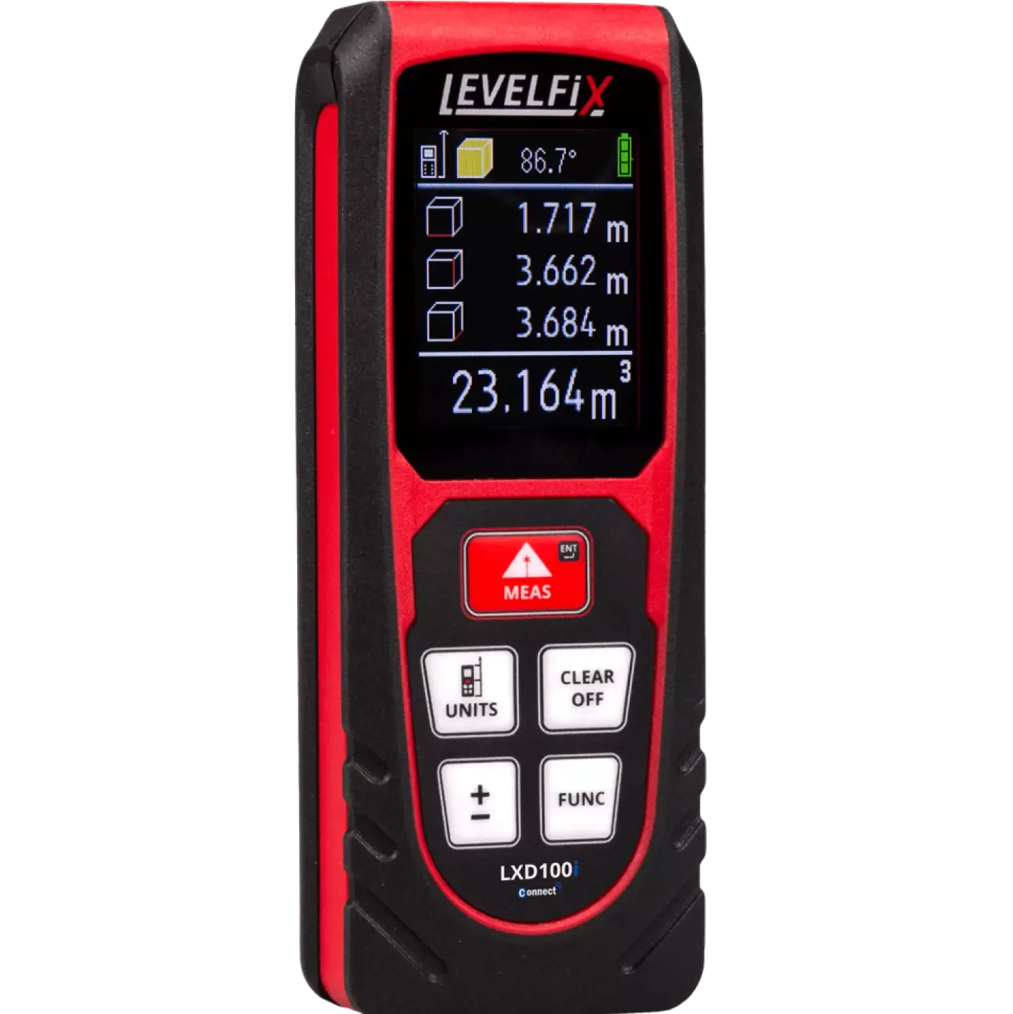 Levelfix LXD100i Afstandsmeter in tas - Bluetooth - 100m - IP54