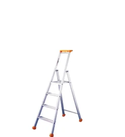 Little Jumbo 1223700004 Industrietrap 2370 - Enkel - Aluminium - 1 x 4 treden - max. werkhoogte 0,88m