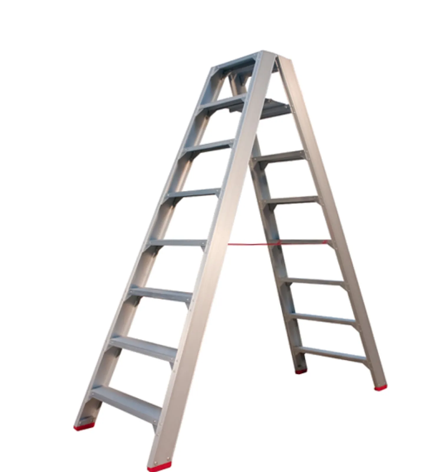 Little Jumbo 4741000208 SuperPRO Dubbele trap - Aluminium - 2 x 8 treden - max. werkhoogte 1. 95 m.