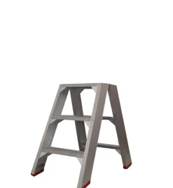 Little Jumbo 4741000203 SuperPRO Dubbele trap - Aluminium - 2 x 3 treden - max. werkhoogte 0.70 m.