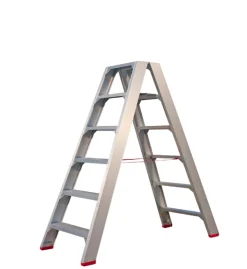 Little Jumbo 4741000206 SuperPRO Dubbele trap - Aluminium - 2 x 6 treden - max. werkhoogte 1.45 m.