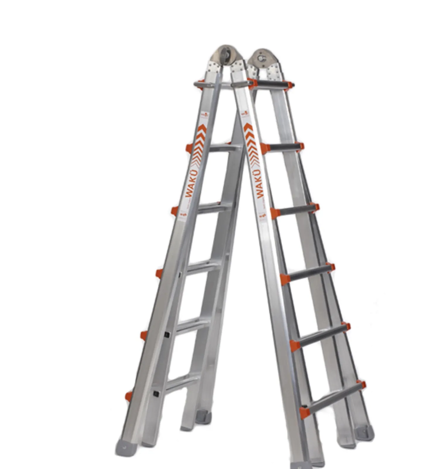 Little Jumbo Waku Model III Telescopische vouwladder - max. werkhoogte 6.8m - 4x6 sporten