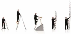 Little Jumbo Waku Model Telescopische vouwladder - max. werkhoogte 4.6m - 4x4 sporten