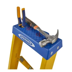 Little Jumbo 1277170318 Werner Platform Trap - Enkel - Fiberglas - 1 x 3 treden - max. werkhoogte 2,5m
