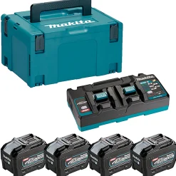 Makita 1910A8-3 40V XGT Li-ion accu starterset (4x 8.0Ah) + duolader in Mbox