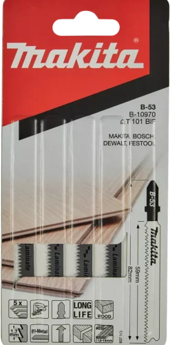 Makita B-10970 BiM Decoupeerzaagblad B53 - (hard) hout / laminaat / MDF (5st)