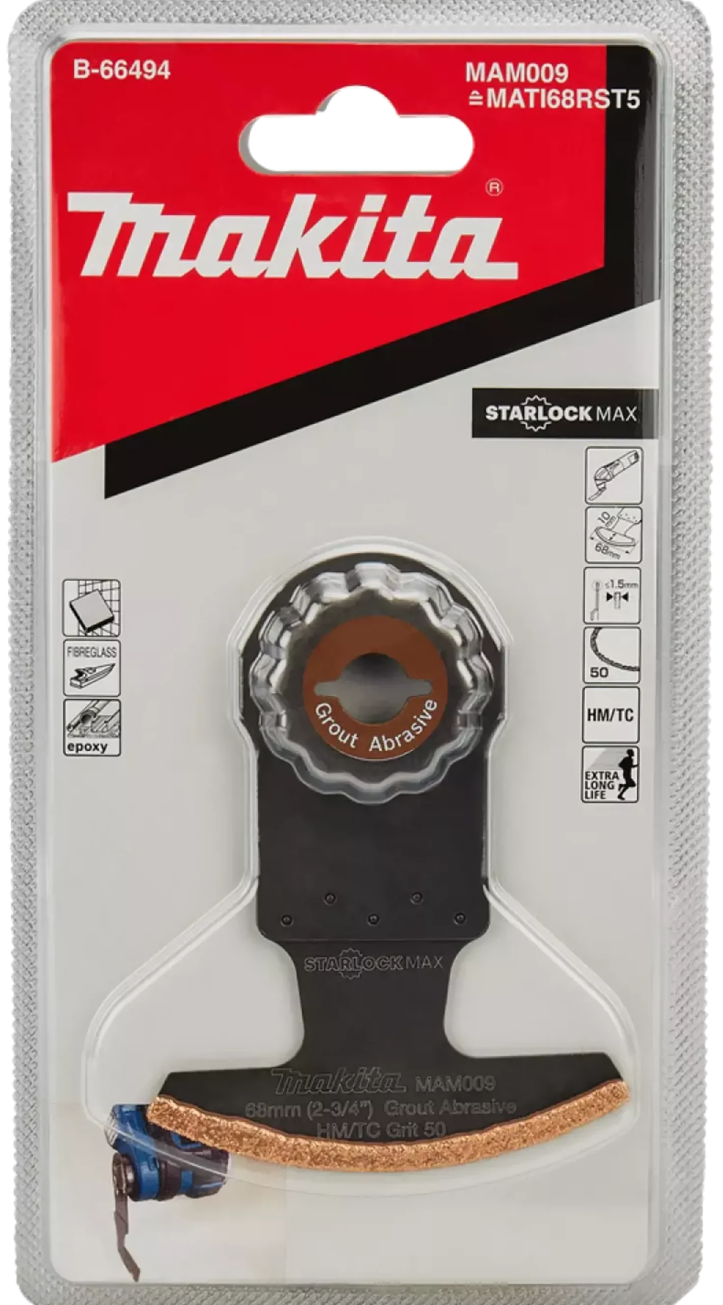 Makita B-66494 MAM009 Segmentfrees HM - 68x10mm - K50