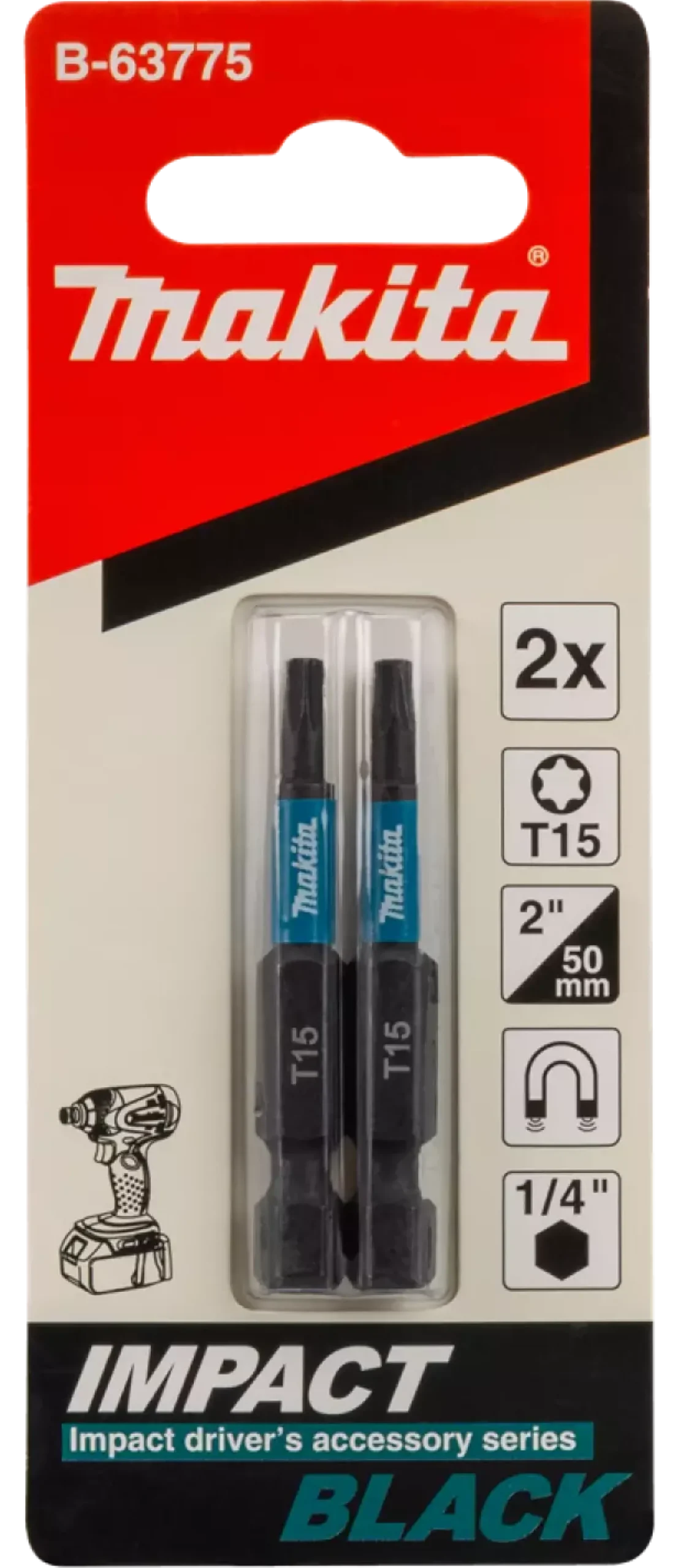 Makita B-63775 Slagschroefbit T15x50mm (2st)