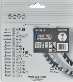 Makita B-33819 Specialized cirkelzaagblad voor Laminaat - 85 x 15 x 24T