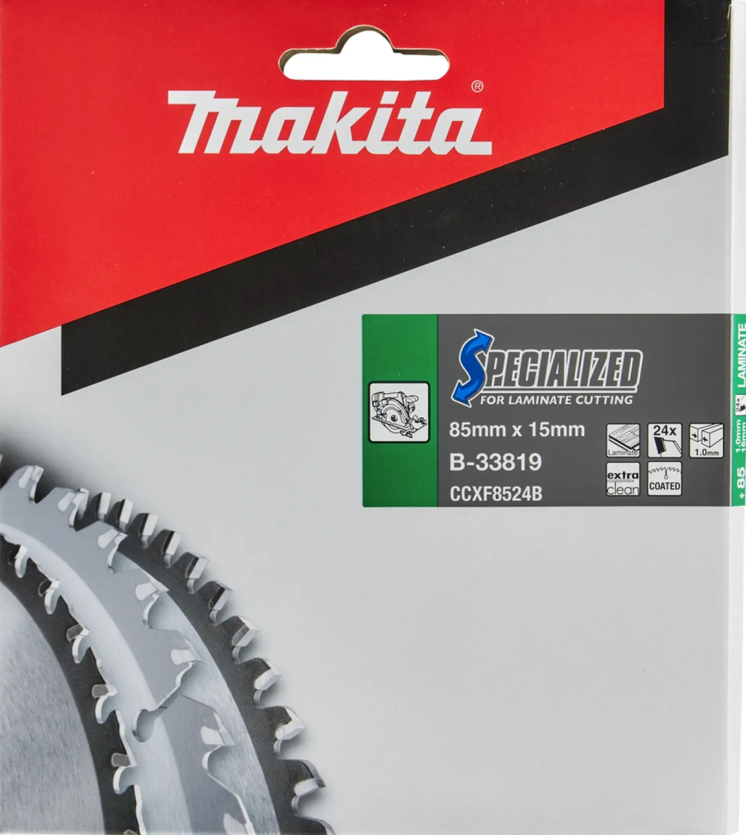 Makita B-33819 Specialized cirkelzaagblad voor Laminaat - 85 x 15 x 24T