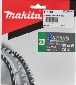 Makita B-47036 Specialized cirkelzaagblad voor Staal - 150 x 20 x 32T