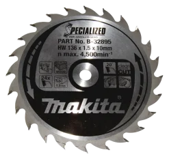 Makita B-32895 Specialized cirkelzaagblad voor Hout - 136 x 10 x 24T