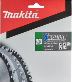 Makita B-33233 Specialized cirkelzaagblad Aluminium - 160 x 20 x 60T
