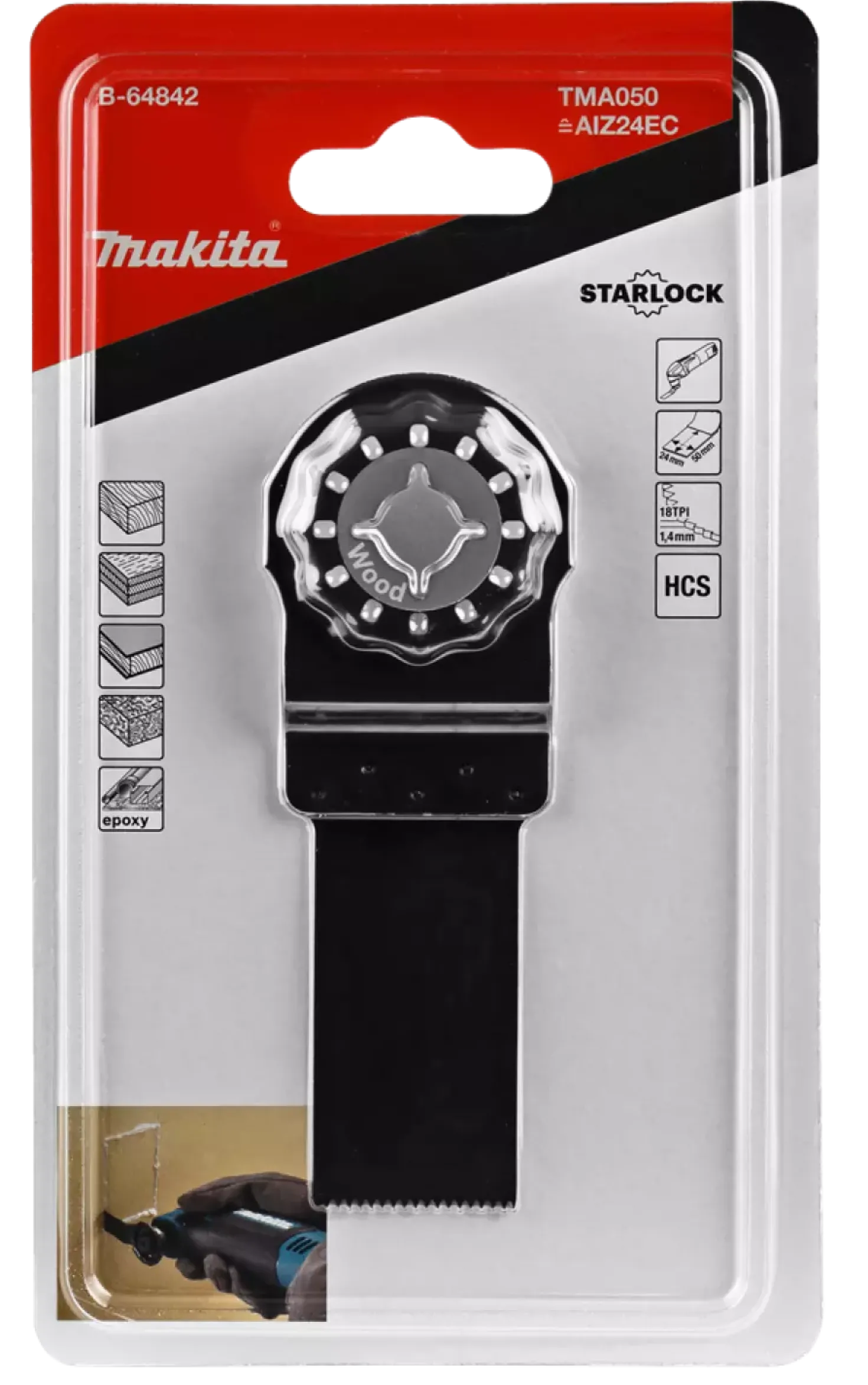 Makita B-64842 / TMA050 Invalzaagblad - 24x50mm