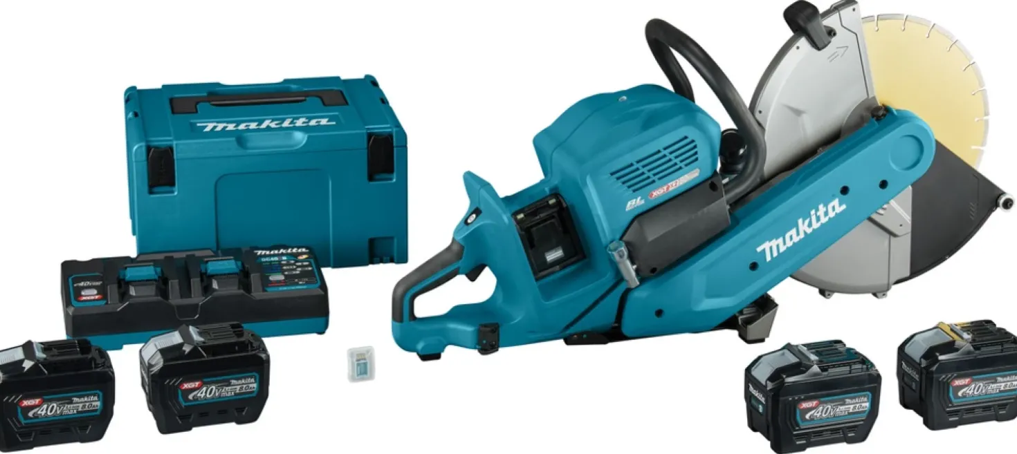 Makita CE002GL402X XGT 2x40 V Max Li-ion accu Doorslijper set (4x 8,0Ah) in doos/Mbox - 355mm
