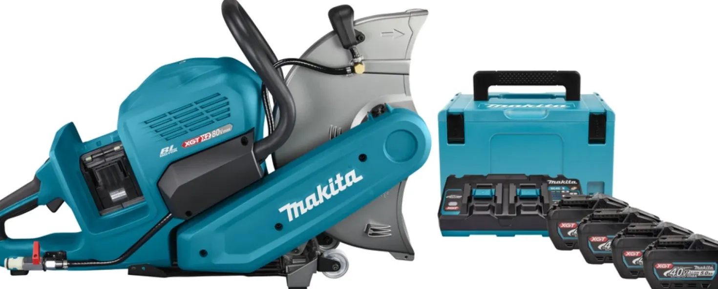 Makita CE001GT401X XGT 2x40V Max Li-Ion Accu Doorslijper set (4x 5,0Ah) in Mbox - 355mm