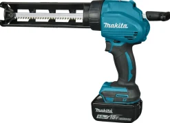 Makita DCG180RTX 18V Li-Ion Accu lijm- en kitspuit set (1x 5.0Ah accu) incl. kokerhouder- en worsthouder in koffer