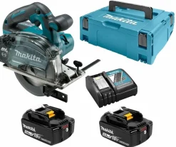 Makita DCS553RTJ 18V Li-Ion accu metaalcirkelzaag set (2x 5.0Ah accu) in Mbox - 150mm - koolborstelloos