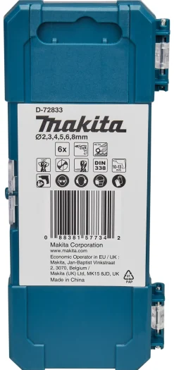 Makita D-72833 6-delige Metaalborenset - 2-8 mm