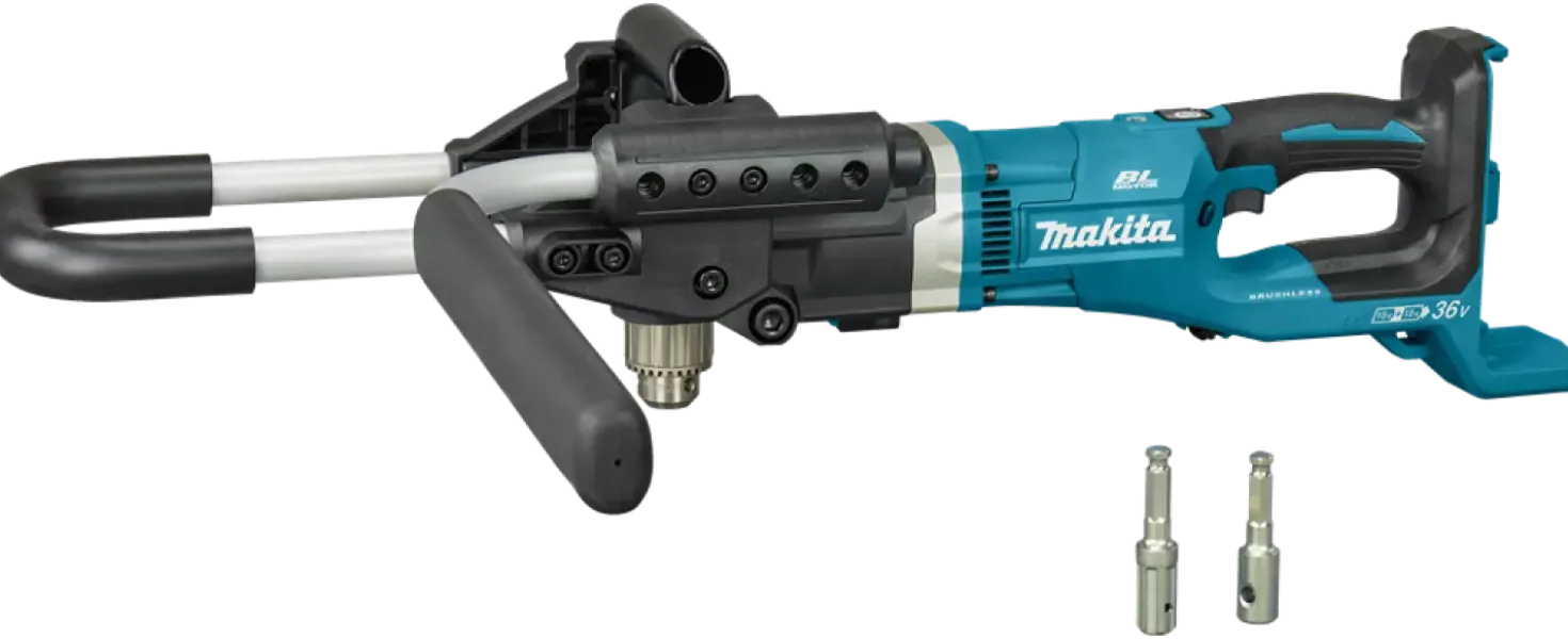 Makita DDG460ZX7 2x18V Li-Ion accu grondboor body incl. adapters - 13mm - koolborstelloos