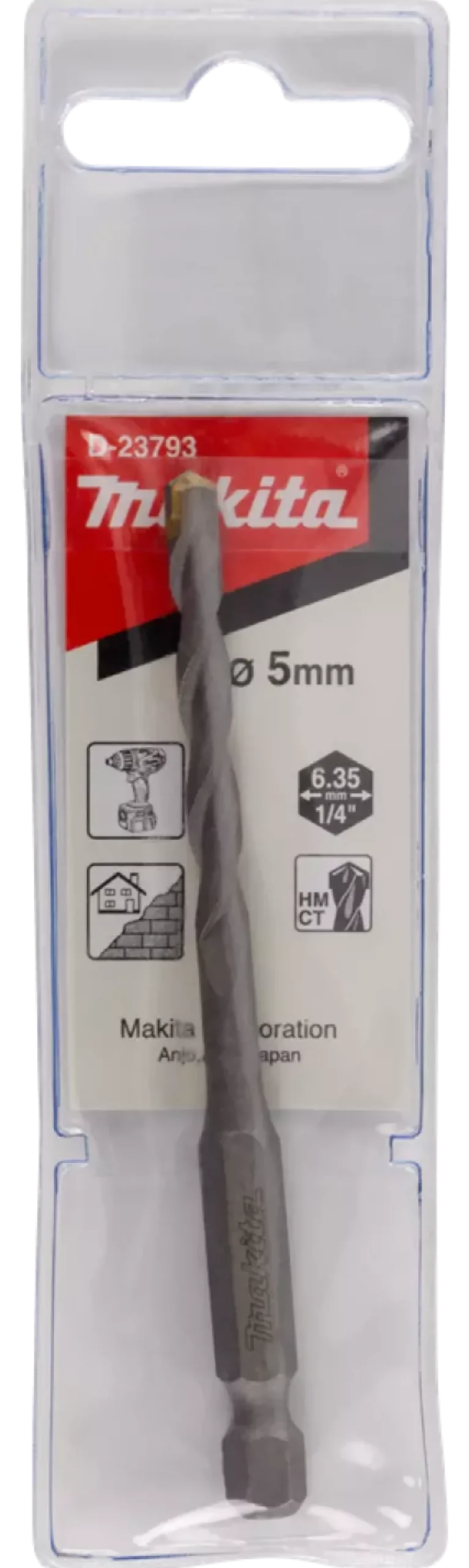 Makita D-23793 1/4" DIN Steenboor - 5x93mm