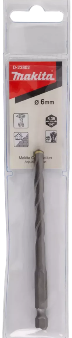 Makita D-23802 1/4" DIN Steenboor - 6x101mm