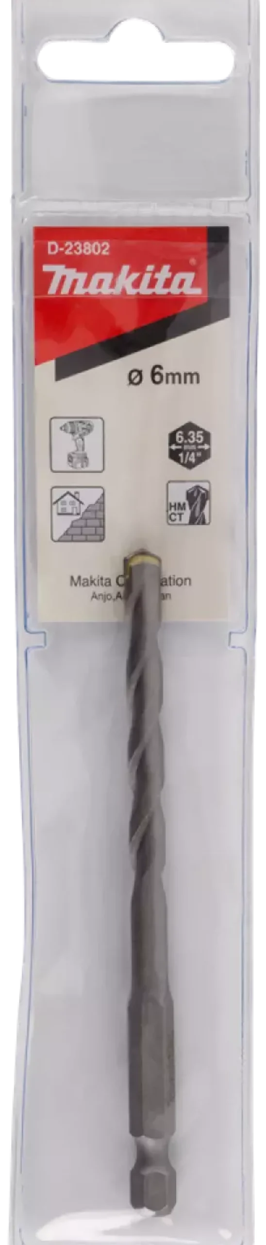Makita D-23802 1/4" DIN Steenboor - 6x101mm