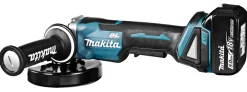 Makita DGA508RTJ 18V Li-Ion Accu haakse slijper set (2x 5.0Ah accu) in Mbox - 125mm - koolborstelloos - softstart