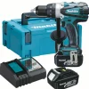 Makita DHP458RFJ 18V Li-Ion accu klopboor- /schroefmachine set (2x 3.0Ah accu) in Mbox