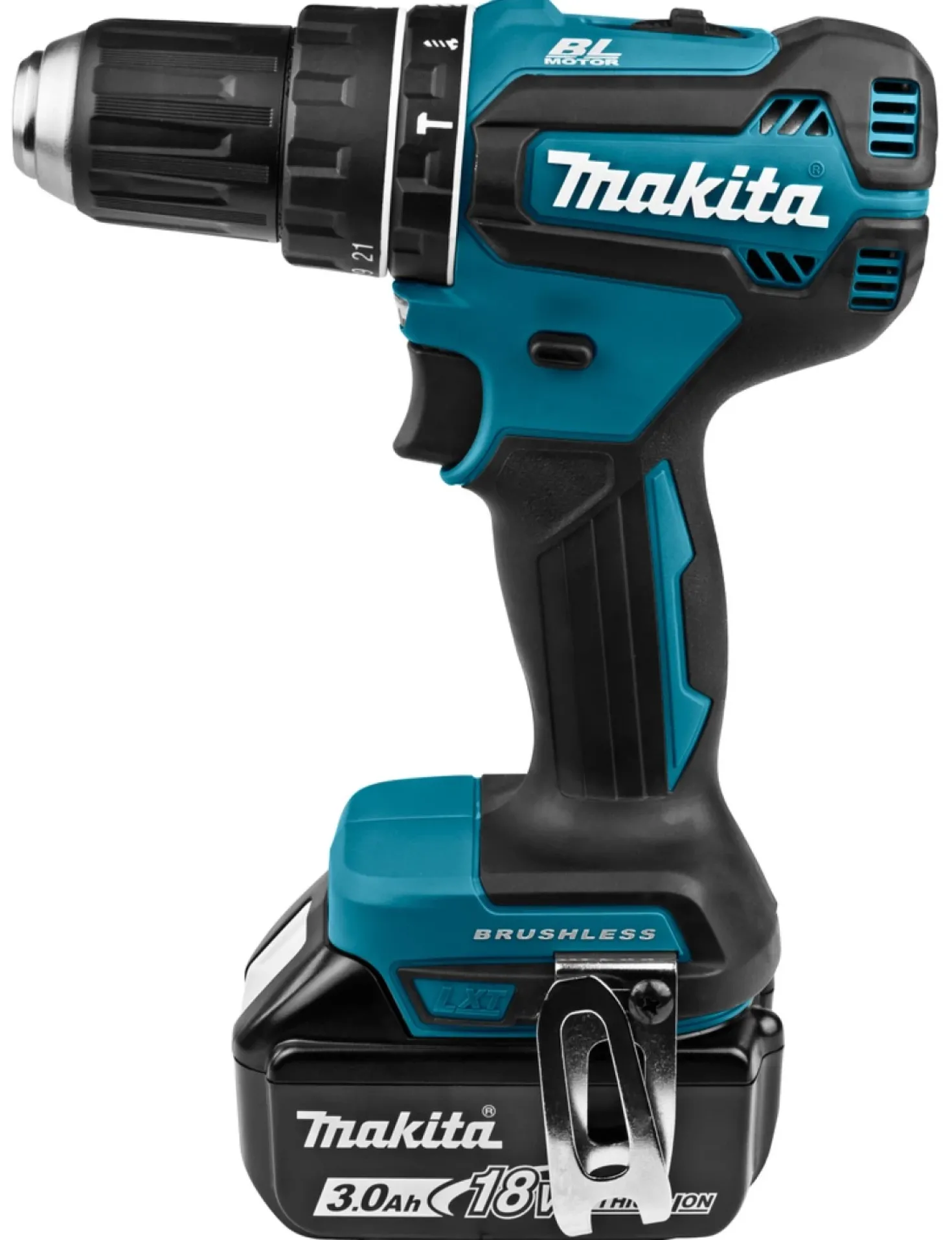 Makita DHP485RFJ 18V Li-Ion accu klopboor- /schroefmachine set (2x 3.0Ah accu) in Mbox - koolborstelloos