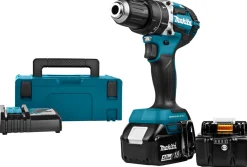 Makita DHP484RTJ 18V Li-Ion accu klopboor- /schroefmachine set (2x 5.0Ah accu) in Mbox - koolborstelloos