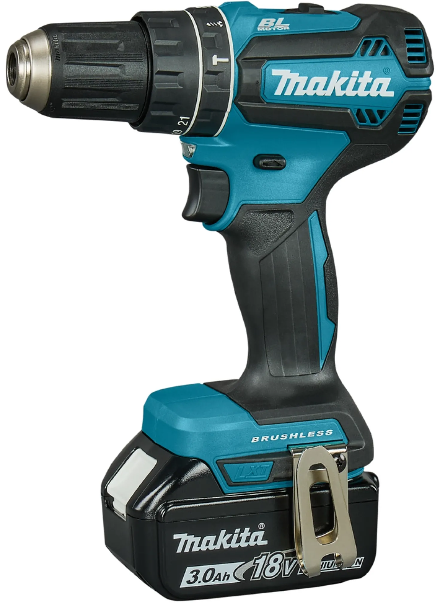 Makita DHP485SFE 18V Li-Ion accu klopboor- /schroefmachine set (2x 3.0Ah accu) in koffer - koolborstelloos