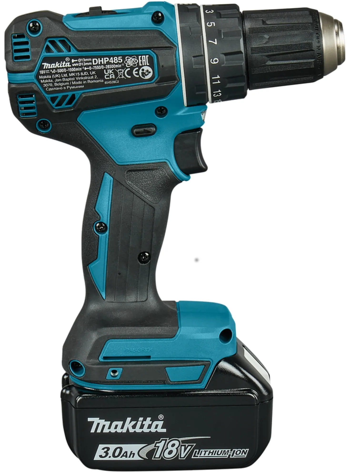 Makita DHP485SFE 18V Li-Ion accu klopboor- /schroefmachine set (2x 3.0Ah accu) in koffer - koolborstelloos