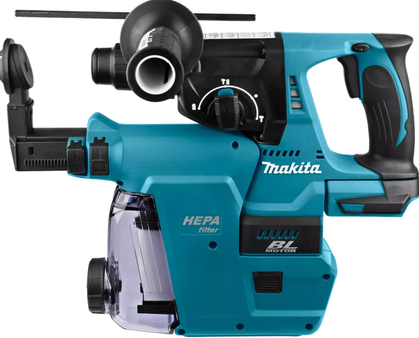 Makita DHR242ZJW LXT 18V Li-Ion SDS-Plus accu combihamer body met stofafzuiging in Mbox - 2J - koolborstelloos