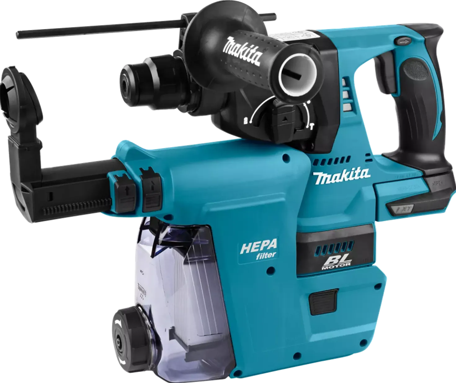 Makita DHR242ZJW LXT 18V Li-Ion SDS-Plus accu combihamer body met stofafzuiging in Mbox - 2J - koolborstelloos