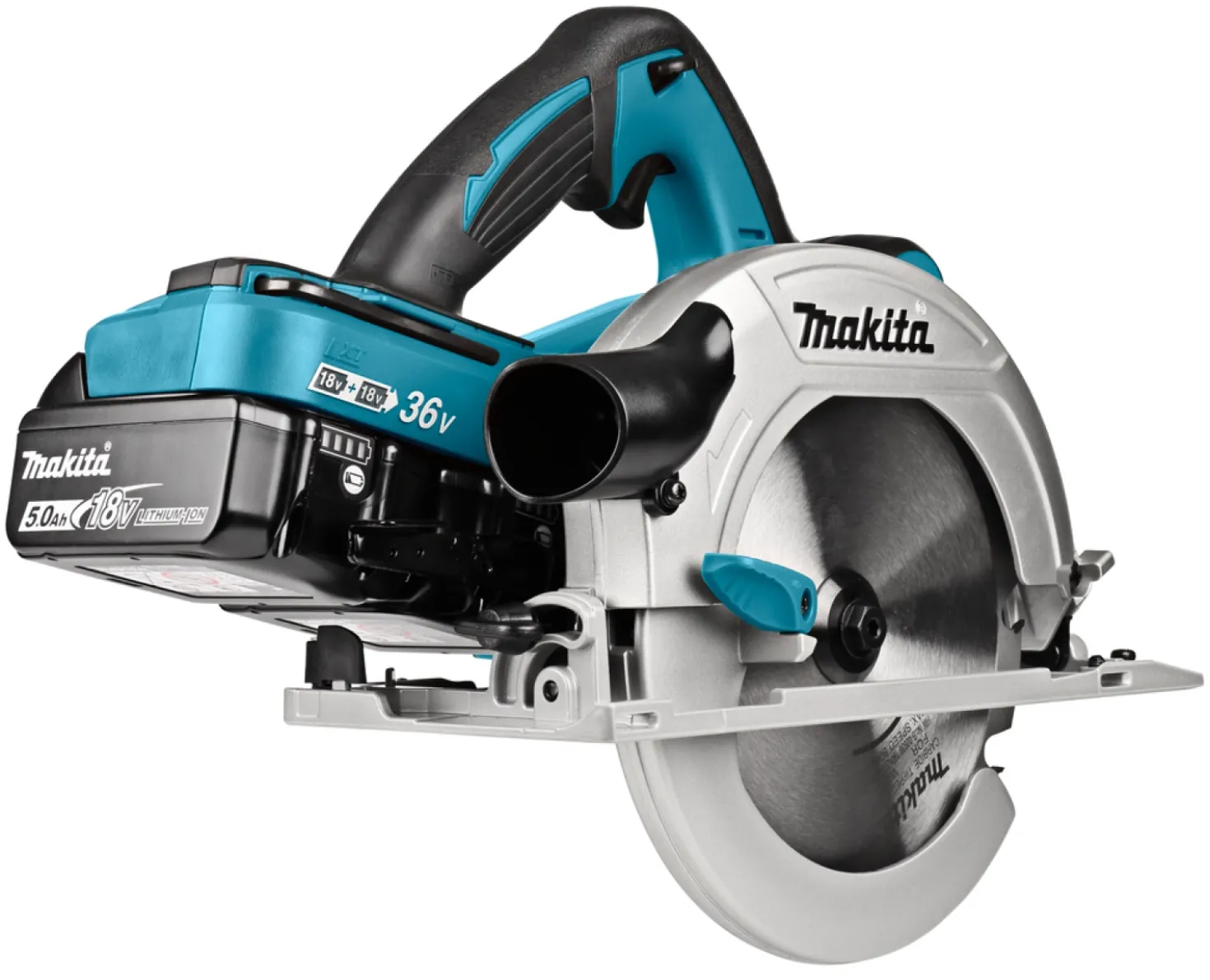 Makita DHS710RT2J 36V (2x 18V) Li-Ion Accu cirkelzaag set (2x 5.0Ah accu) in Mbox - 190mm