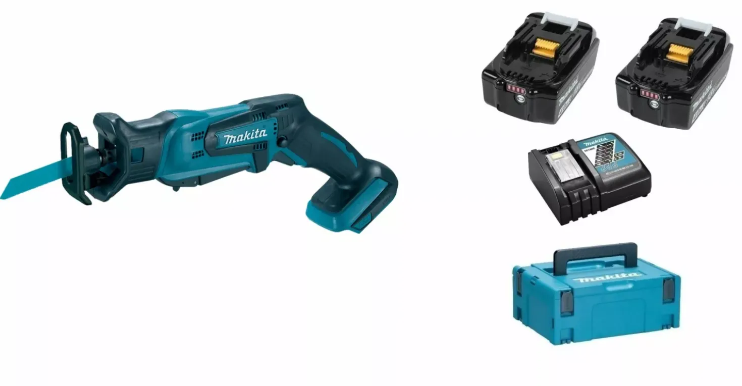 Makita DJR183RMJ 18V Li-Ion accu reciprozaag set (2x 4.0Ah accu) in Mbox - snelwissel