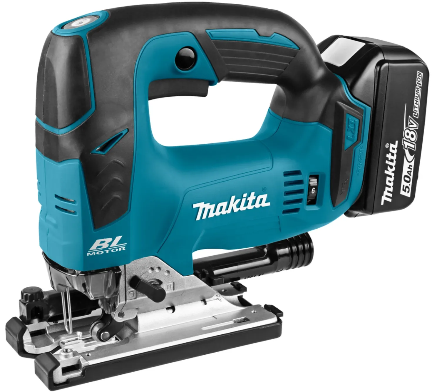 Makita DJV182RTJ 18V Li-Ion Accu decoupeerzaag set (2x 5.0Ah accu) in Mbox - D-greep - variabel - koolborstelloos