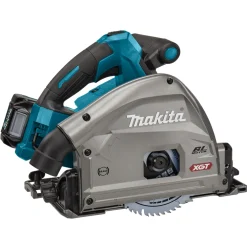 Makita DK0195G201 XGT 40V Max Li-Ion accu invalzaag(SP001G) & stofzuiger (VC004G) combiset (4x 4.0Ah accu) incl. geleiderail 1500 mm (2 st), koppelstripset en tas