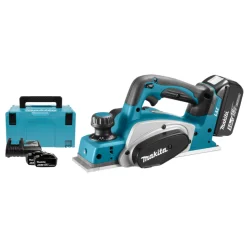 Makita DKP180RTJ 18V Li-Ion Accu schaafmachine set (2x 5.0Ah accu) in Mbox - 82mm - 2mm