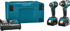 Makita DLX2507TJ 18V Li-ion accu klopboor- /schroefmachine (DHP489) & slagschroevendraaier (DTD153) combiset (2x 5.0Ah accu) in Mbox