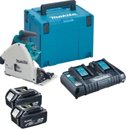 Makita DSP600PT2J 36V (2x 18V) Li-Ion accu Invalzaag set (2x 5,0Ah accu) in Mbox - 165 x 20mm - koolborstelloos